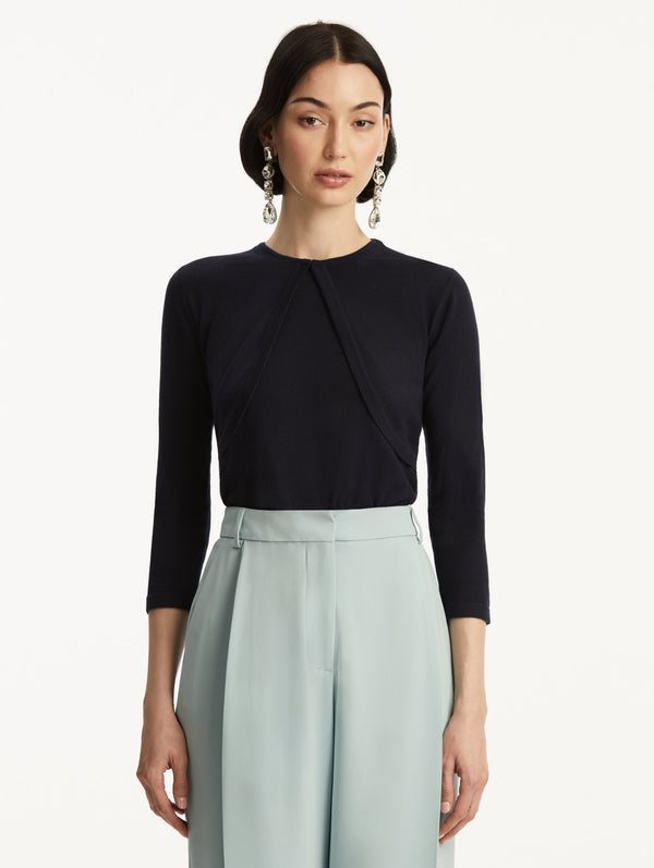 Oscar De La Renta Wool-Blend Bolero