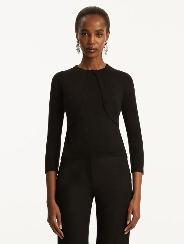 Oscar De La Renta Wool-Blend Bolero