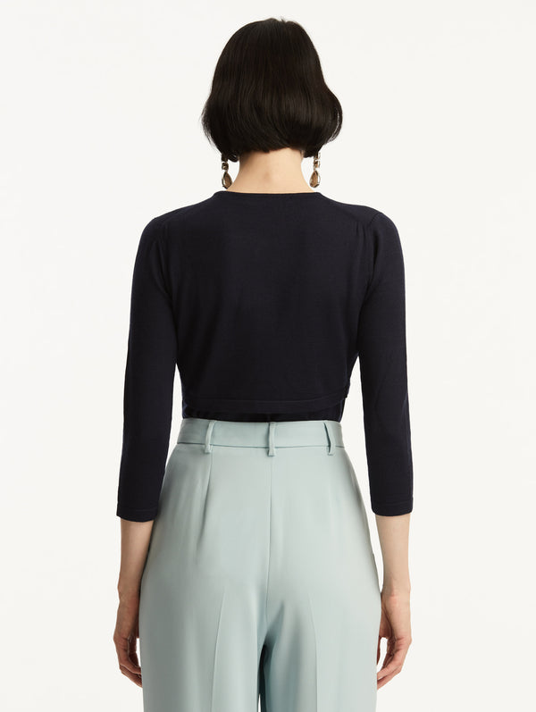 Oscar De La Renta Wool-Blend Bolero