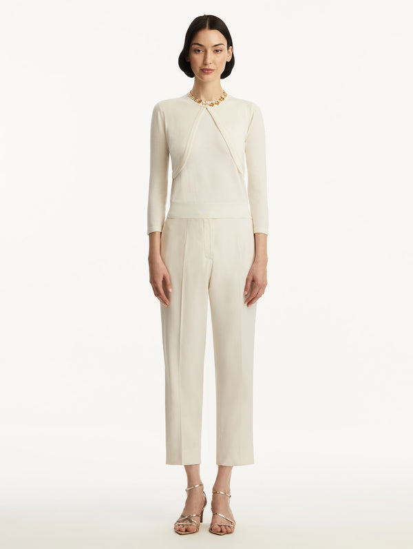 Oscar De La Renta Wool-Blend Bolero