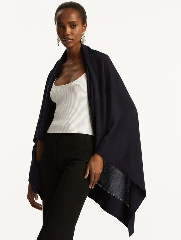 Oscar De La Renta Wool-Blend Shawl