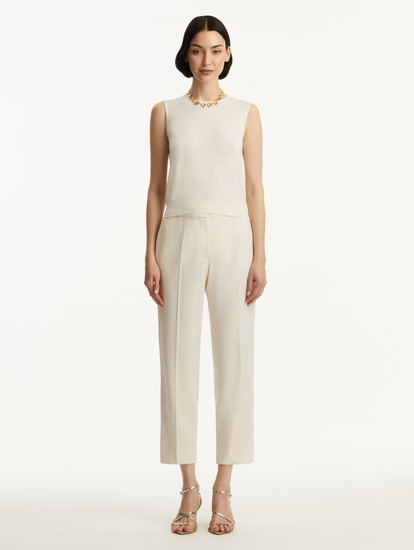 Oscar De La Renta Wool-Blend Tank