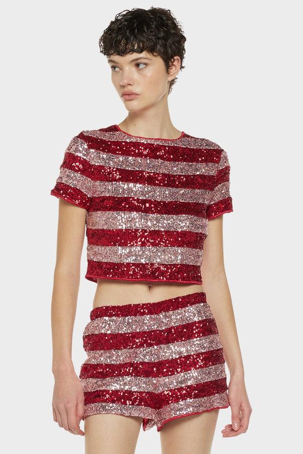 Oséree Candy Paillettes Top