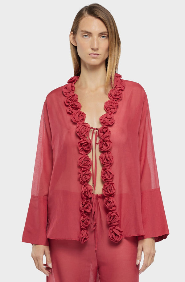 Oséree Cotton Rose Blouse