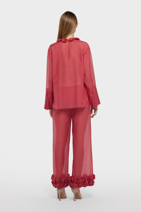 Oséree Cotton Rose Blouse