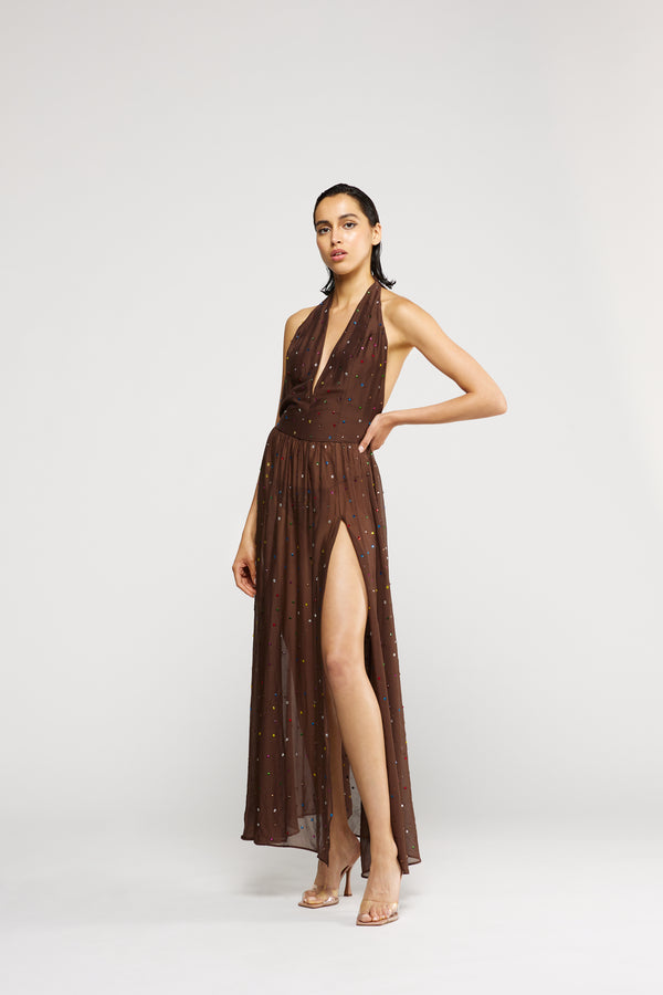 Oséree Gem Deep V Dress