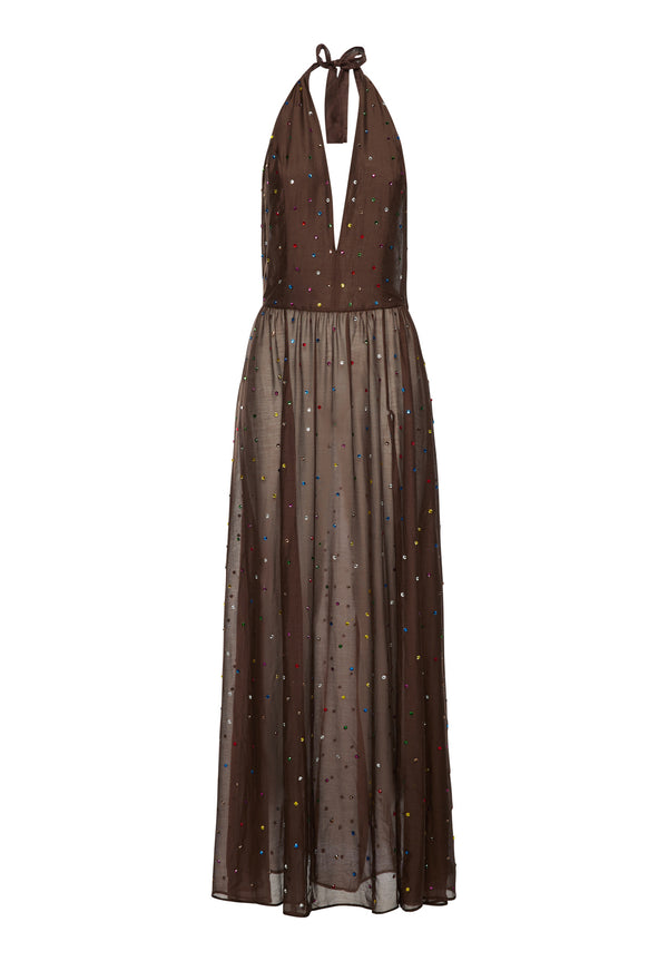 oséree Gem Deep V Dress