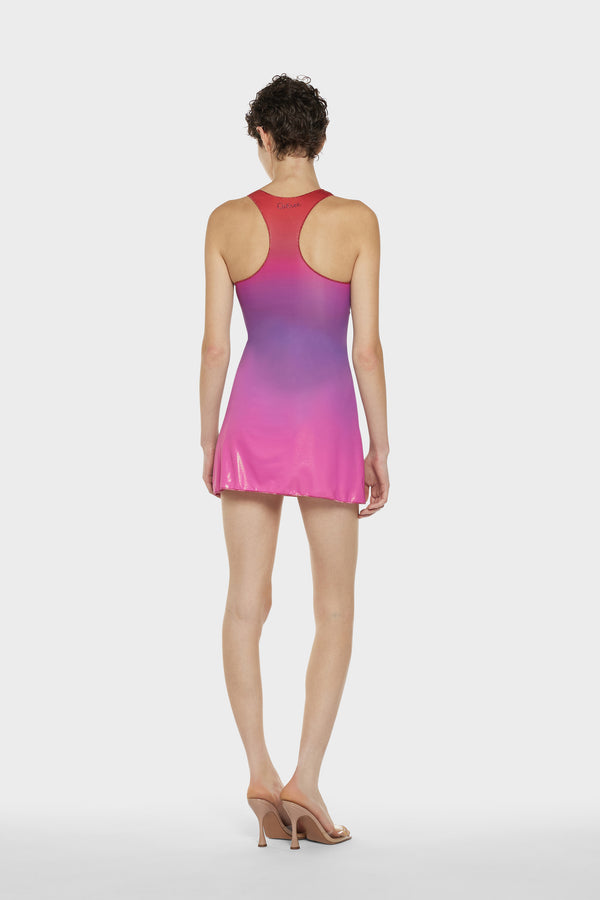 Oséree Glossy Degradè Mini Dress