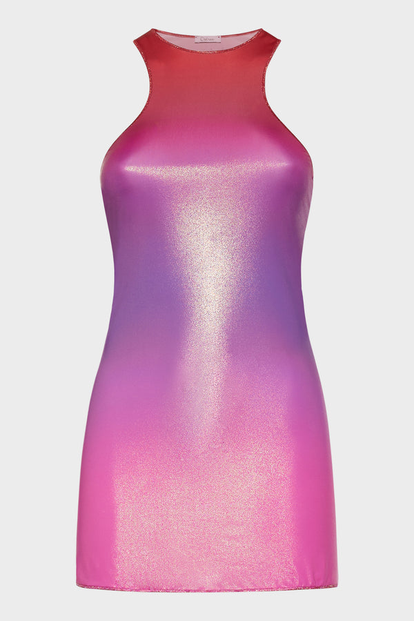 oséree Glossy Degradè Mini Dress