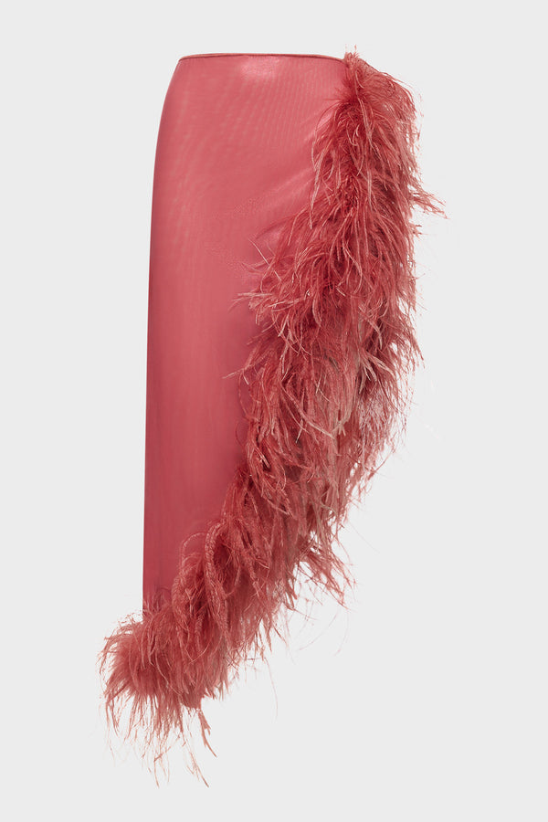 oséree Lame Plumage Pareo Skirt