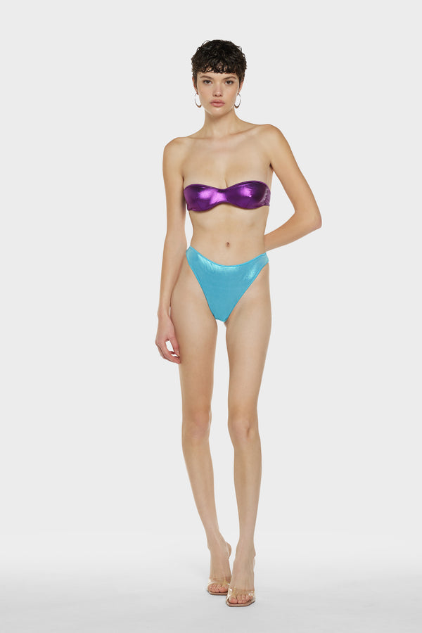 Oséree Laminated Bandeau Two Piece