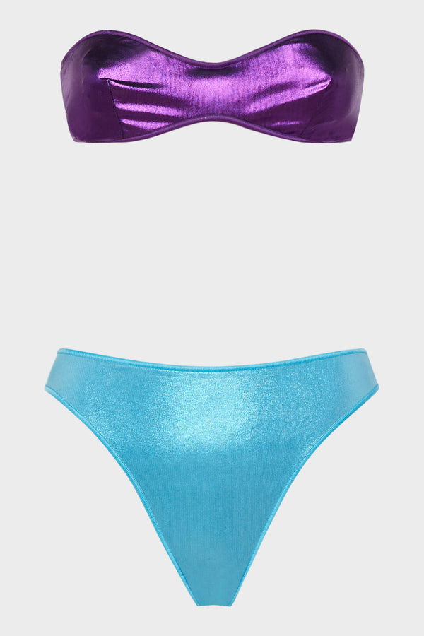 oséree Laminated Bandeau Two Piece