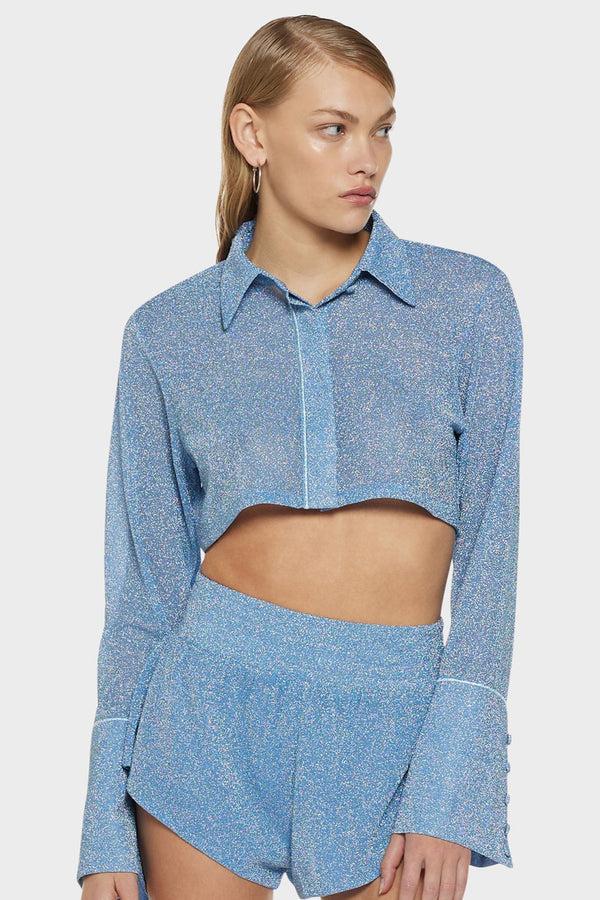 Oséree Lumière Cropped Shirt