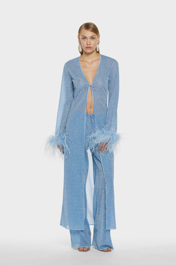 Oséree Lumière Plumage Long Kaftan