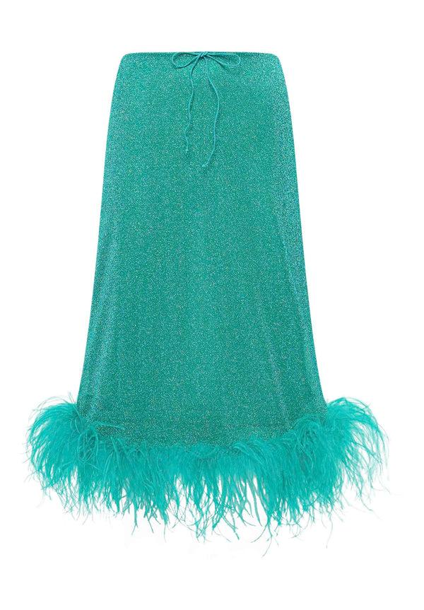 oséree Lumière Plumage Midi Skirt