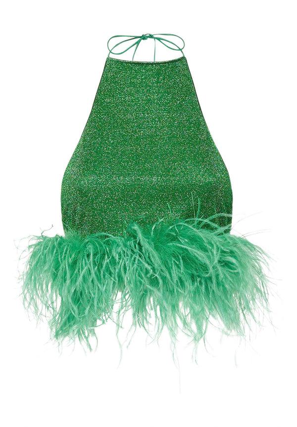 oséree Lumière Plumage Necklace Top