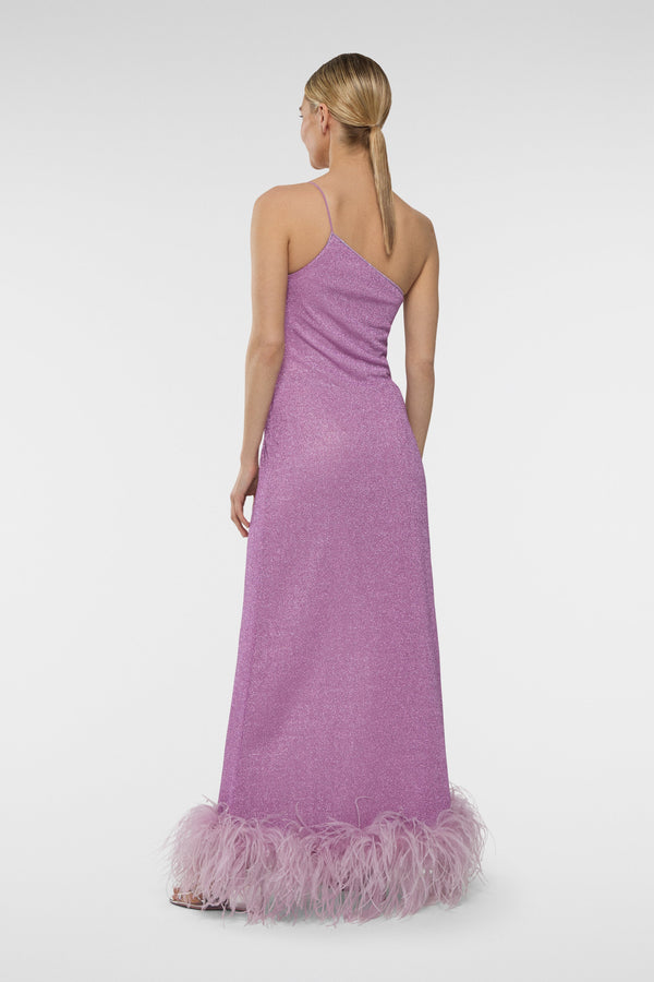 Oséree Lumière Plumage One Shoulder Dress