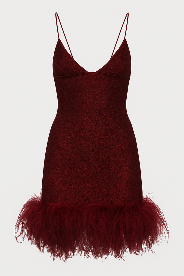 Oséree Lumière Plumage Short Dress