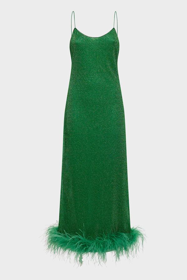 oséree Lumière Plumage Slip Dress