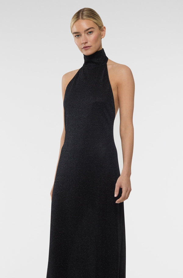Oséree Lumière Plumage Turtleneck Dress