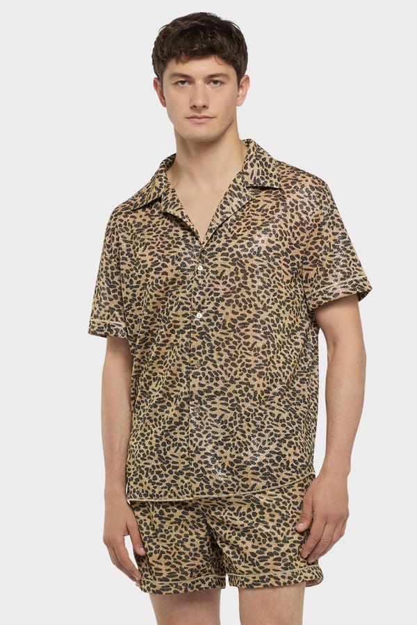 Oséree Men Animalier Short Sleeves Shirt