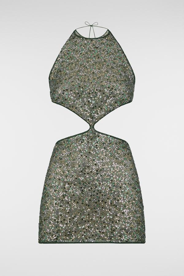 oséree Netquins Cut Out Dress