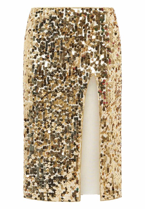 oséree Night Sequins Skirt