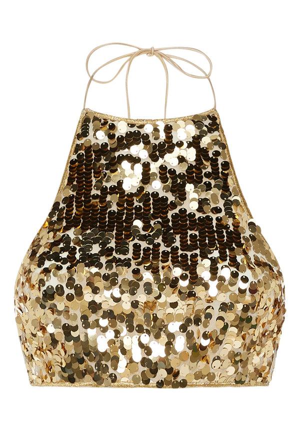 oséree Night Sequins Top