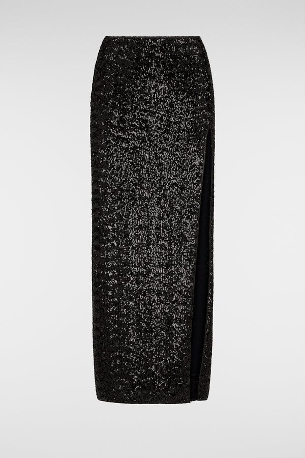 oséree Paillettes Long Skirt