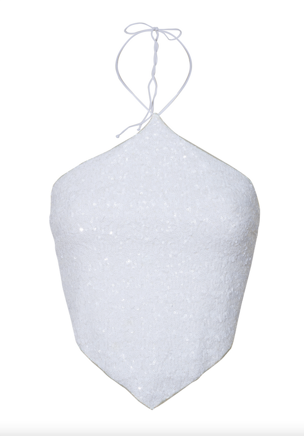 oséree Paillettes Necklace Top