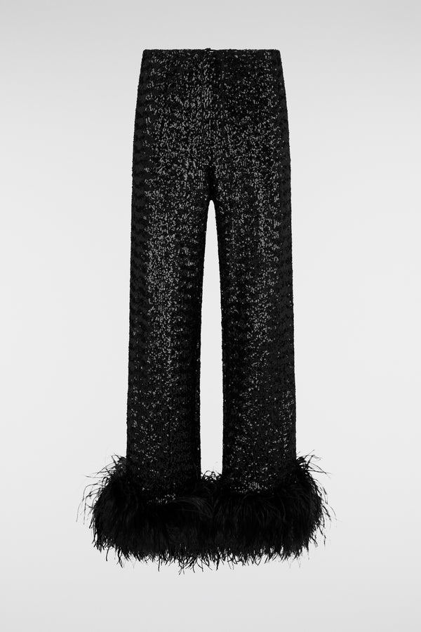 Oséree Paillettes Plumage Pants