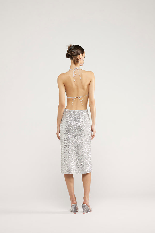 Oséree Paillettes Tube Skirt