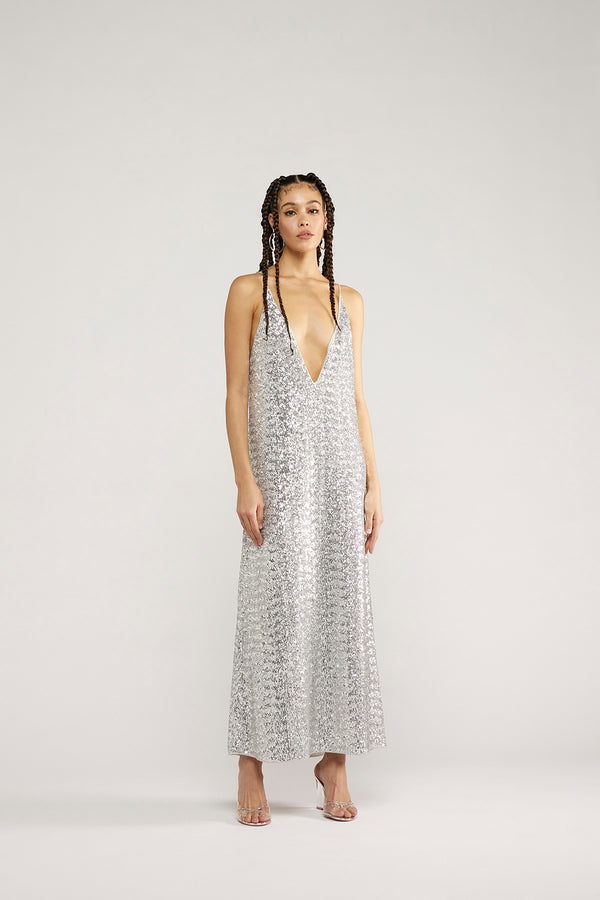 Oséree Paillettes V Dress