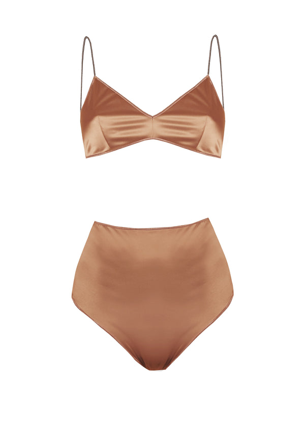 Oséree Satin Bra High Waisted