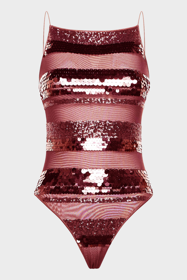 Oséree Sequins Stripe Maillot
