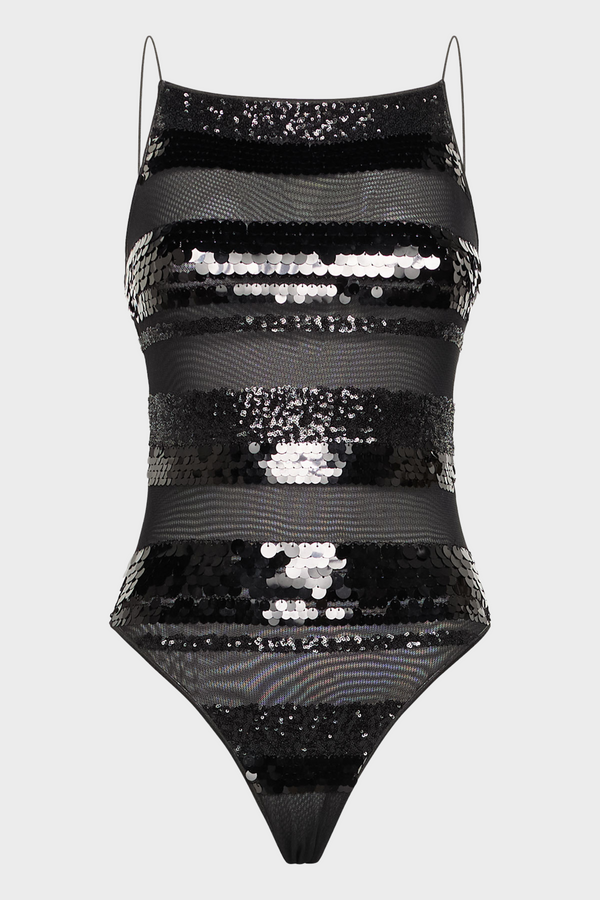 oséree Sequins Stripe Maillot
