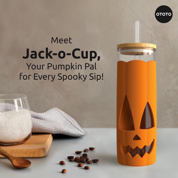 Ototo Jack-o-Cup Tumbler With Straws