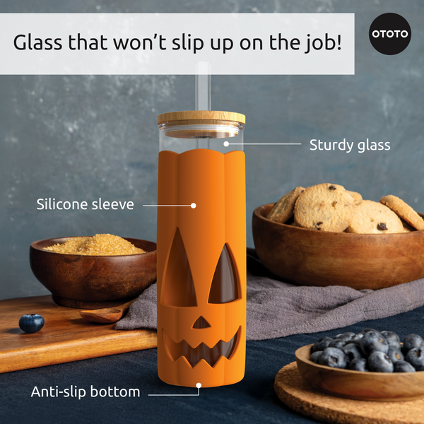 Ototo Jack-o-Cup Tumbler With Straws