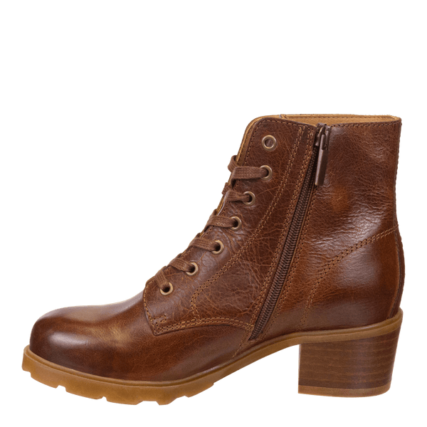 Otbt ARC In BROWN LEATHER Heeled Ankle Boots
