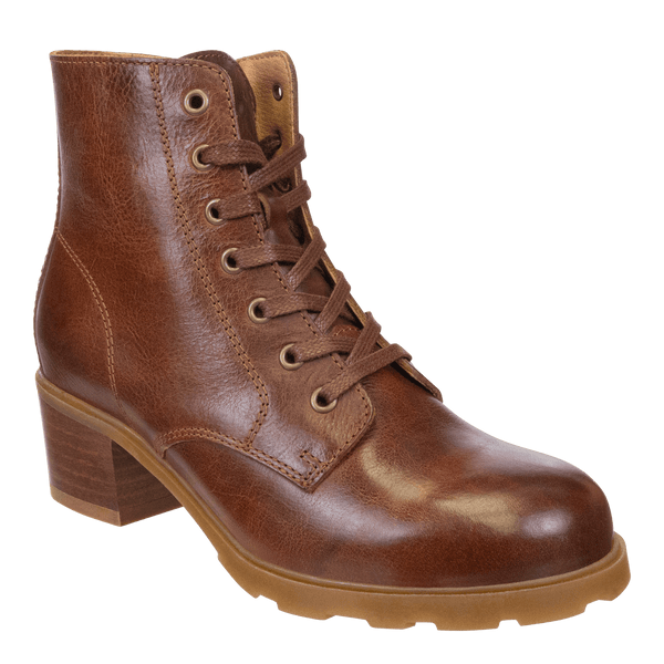 otbt ARC in BROWN LEATHER Heeled Ankle Boots