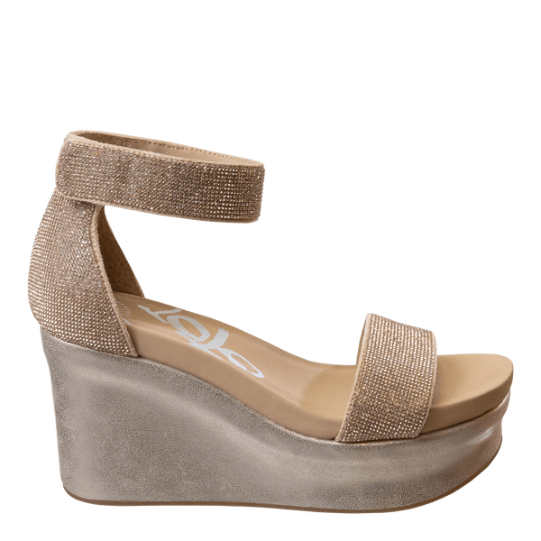 Otbt STATUS In ROSE GOLD Wedge Sandals