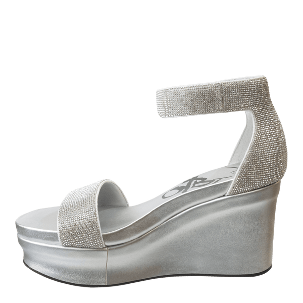 Otbt STATUS In SILVER Wedge Sandals