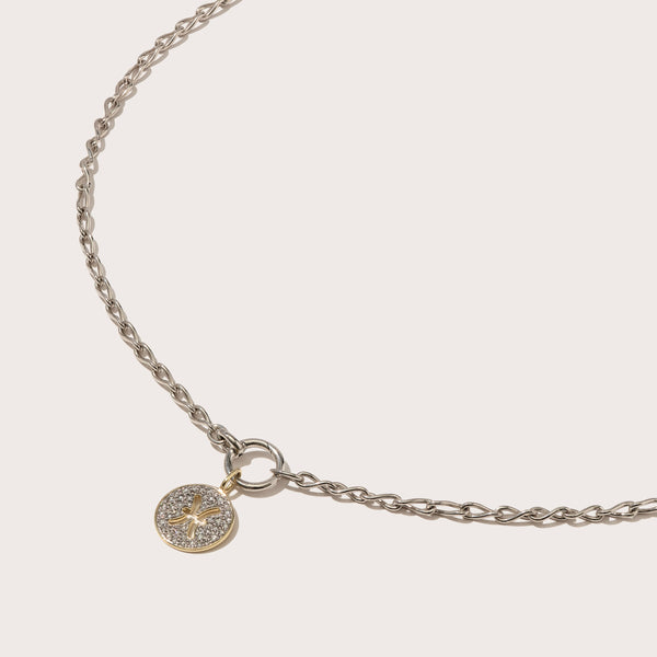 otiumberg Diamond Zodiac Eternal Necklace 9kt Solid Gold