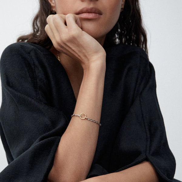 otiumberg Eternal Link Up Necklace & Bracelet Set Mixed Metals