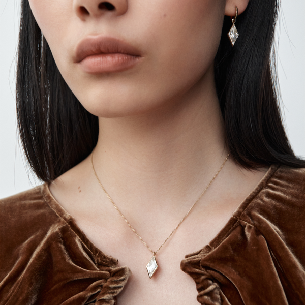 Otiumberg Kite Quartz Drop Earrings 14kt Gold Vermeil