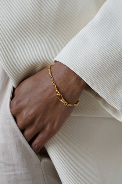 Otiumberg Locked Necklace & Bracelet Set 14kt Gold Vermeil