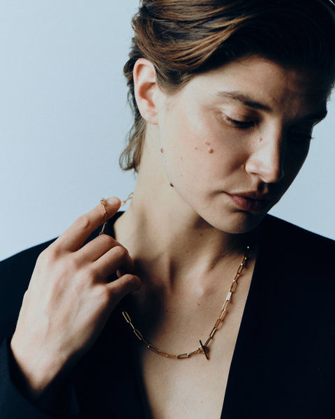 Otiumberg Long Love Link Necklace 14kt Gold Vermeil