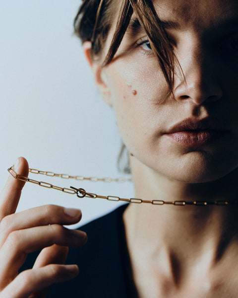 Otiumberg Long Love Link Necklace 14kt Gold Vermeil