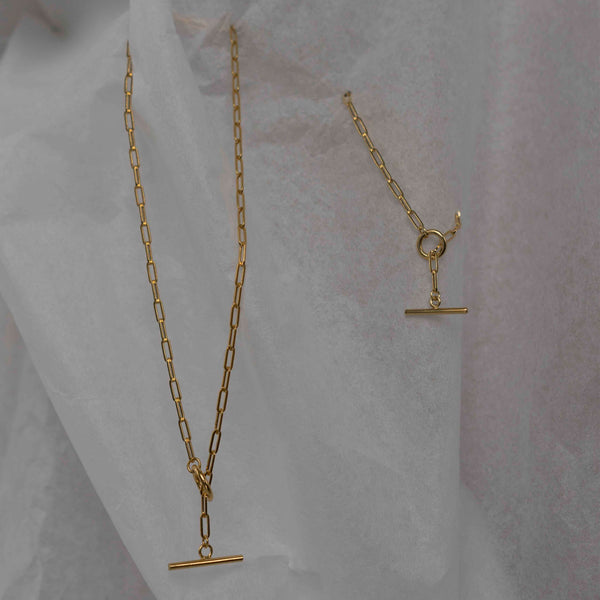 otiumberg Love Link Necklace & Bracelet Set 14kt Gold Vermeil