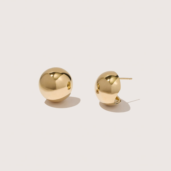 otiumberg Boule Stud Earrings 14kt Gold Vermeil